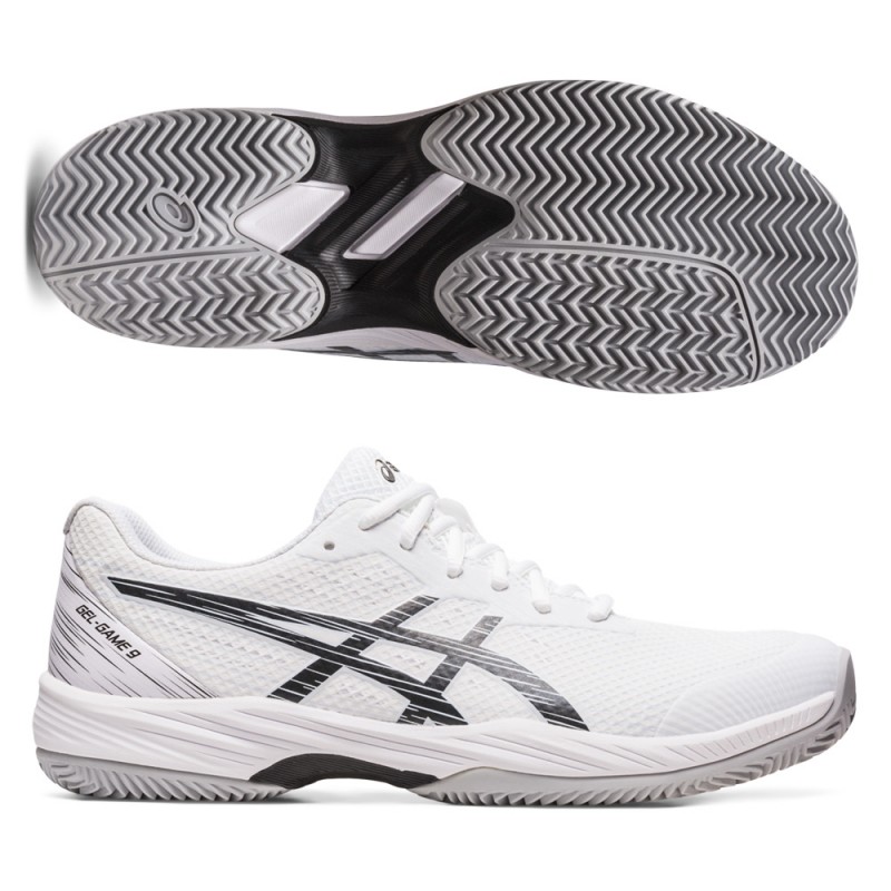 Asics Gel Game 9 Clay wit zwart Asics Gel Game 9 Clay wit zwart