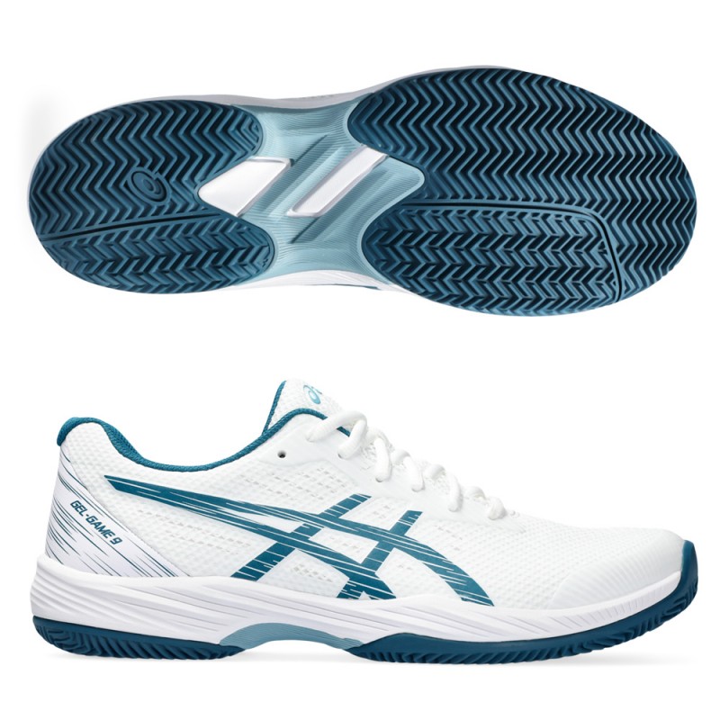 Asics Gel Game 9 Clay white restful teal Asics Gel Game 9 Clay white restful teal