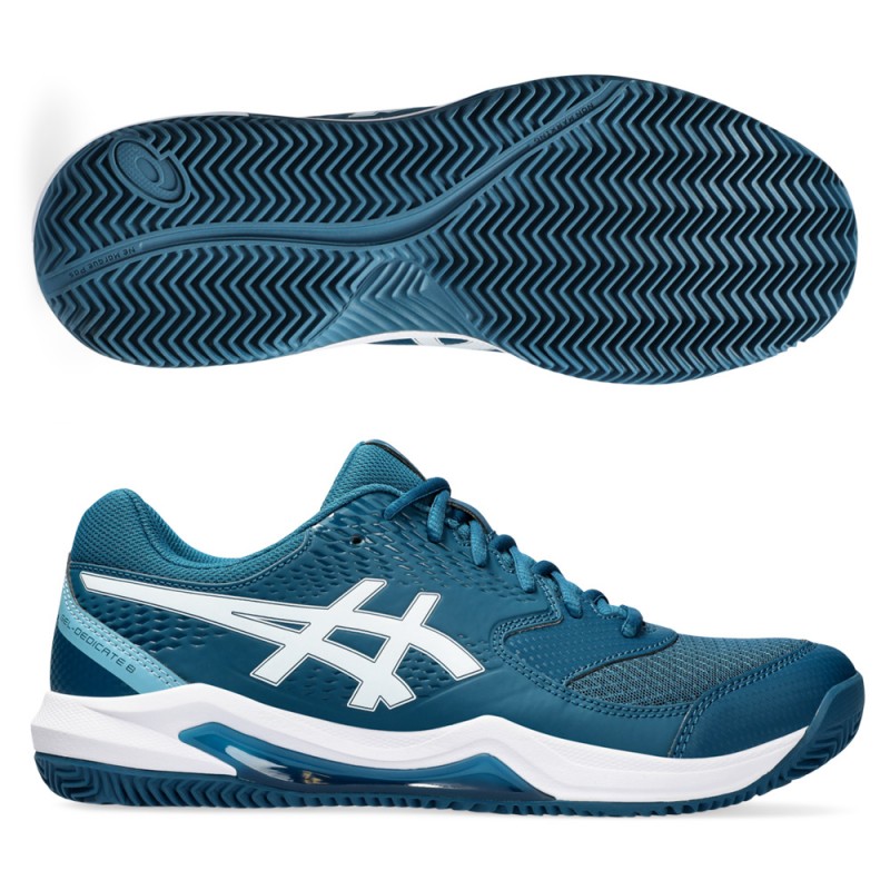 Asics Gel Dedicate 8 Clay restful teal wit i bla Asics Gel Dedicate 8 Clay restful teal wit i bla