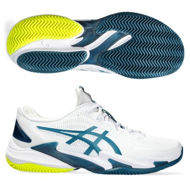 Asics Court FF 3 Clay white gris blue heren