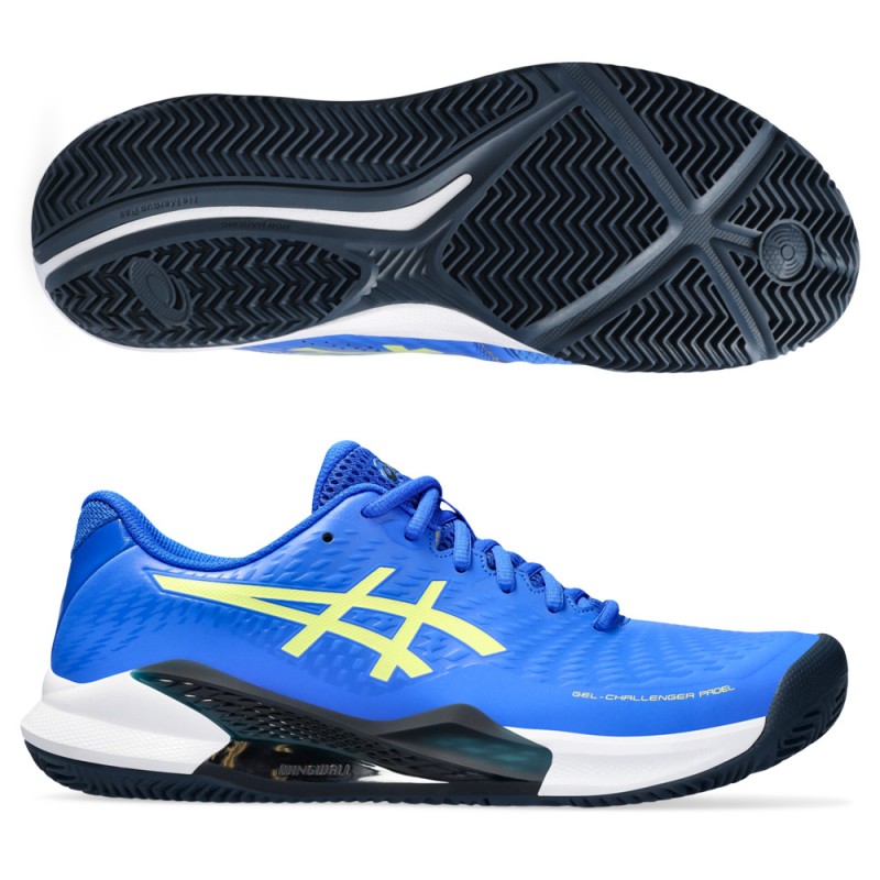 Padelschoenen Asics Gel Challenger 14 illusion blauw gloed geel Padelschoenen Asics Gel Challenger 14 illusion blauw gloed geel