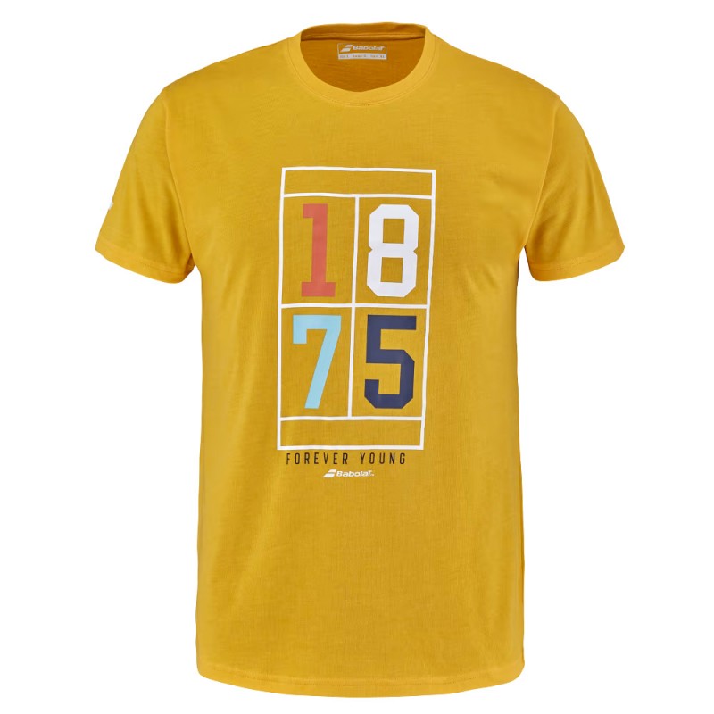 T-shirt Babolat Exercise Vintage Heren geel T-shirt Babolat Exercise Vintage Heren geel