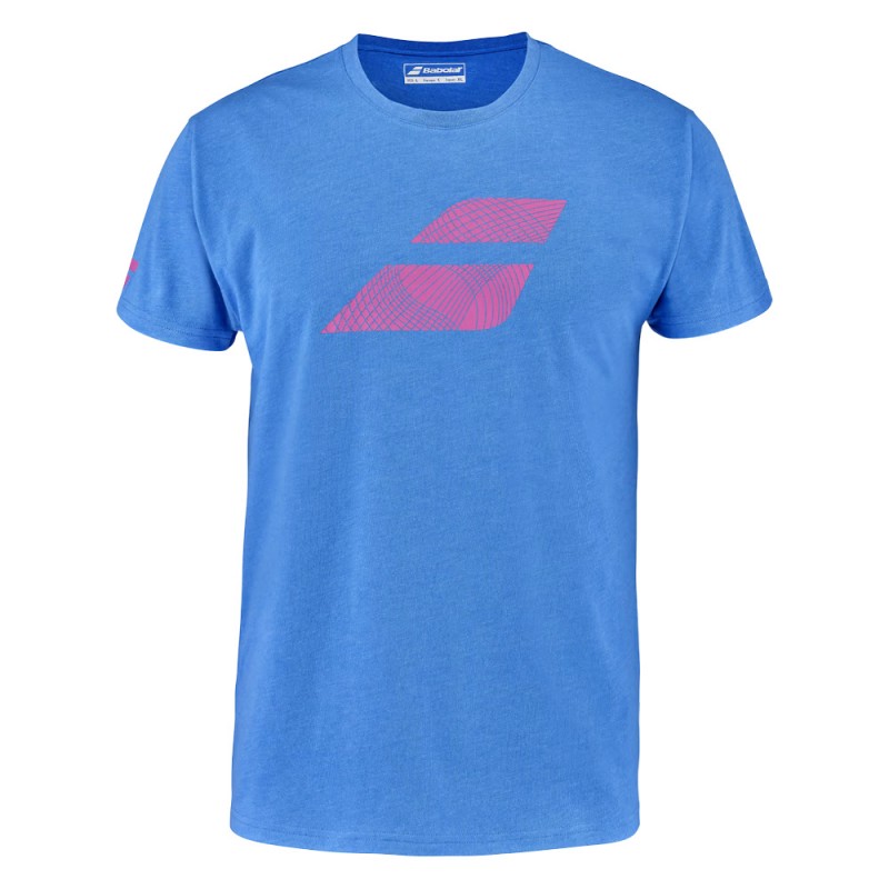 T-shirt Babolat Exercise Big Flag Tee Heren blauw T-shirt Babolat Exercise Big Flag Tee Heren blauw