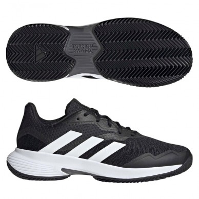 Padelschoenen Adidas Courtjam Control Clay M core black white grey 2023