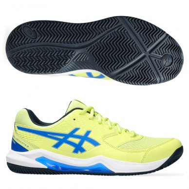 Asics Gel Dedicate 8 Padel glow yellow illusion blauw