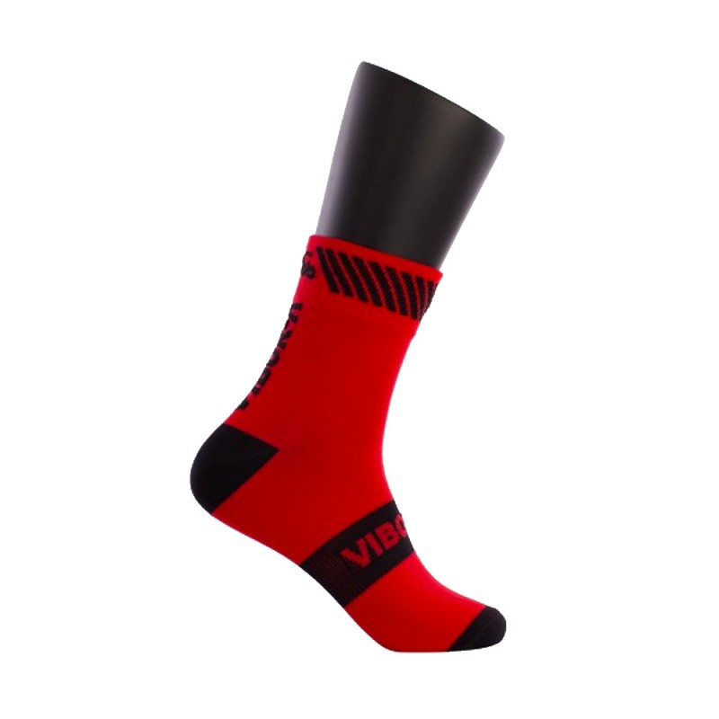 Socks Vibora Kait mid calf red black Socks Vibora Kait mid calf red black