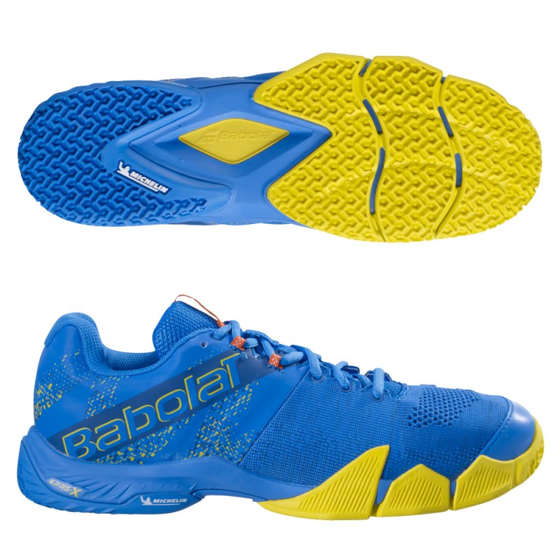 Babolat Movea Men french blue vibrant yellow 2023 padelschoenen Babolat Movea Men french blue vibrant yellow 2023 padelschoenen