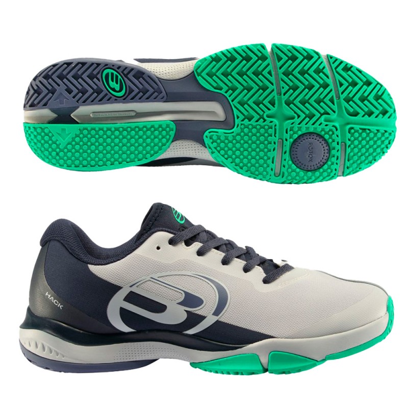 Padelschoenen Bullpadel Hack Hybrid Fly 23I lichtgrijze Padelschoenen Bullpadel Hack Hybrid Fly 23I lichtgrijze