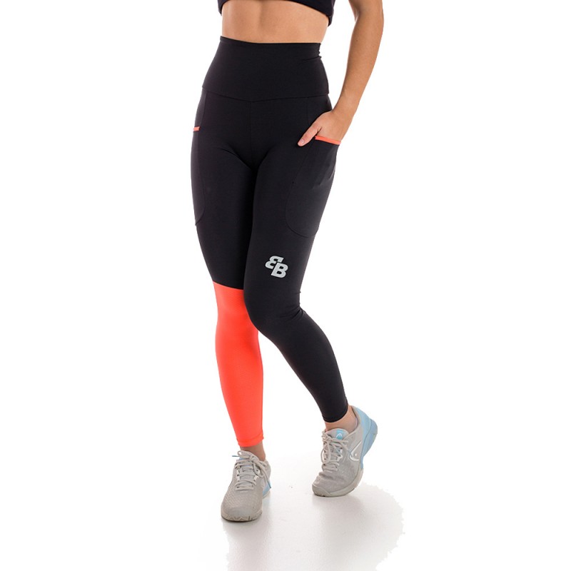 Leggings BB door Belén Berbel Oasis zwart koraal Leggings BB door Belén Berbel Oasis zwart koraal
