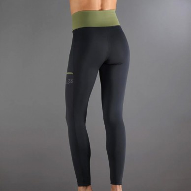 Leggings Endless Cross Pocket zwart legergroen