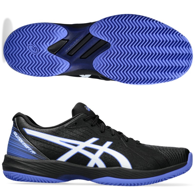 Asics Solution Swift FF Clay black sapphire heren 2024 Asics Solution Swift FF Clay black sapphire heren 2024