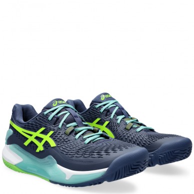 Asics Gel Resolution 9 Padel thunder blue electric lime heren 2024