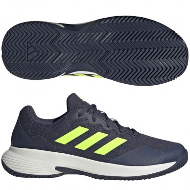 Adidas Gamecourt 2 M shadow navy lemon white heren 2024