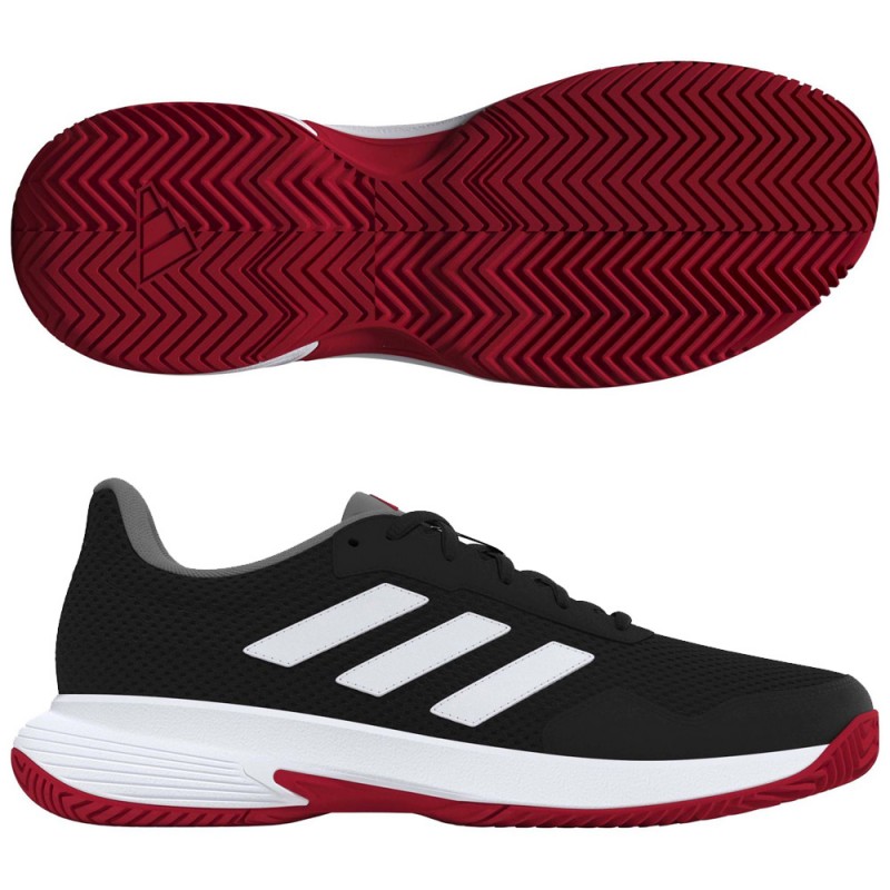 Adidas Gamecourt Lite black white heren 2024