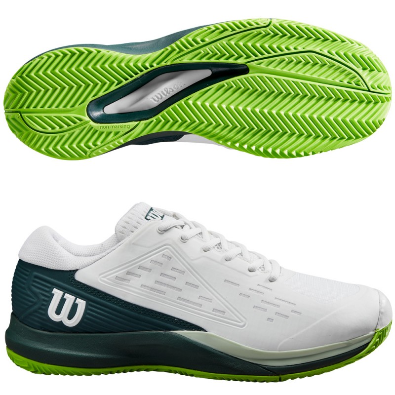 Wilson Rush Pro Ace Clay white ponderosa green heren 2024 Wilson Rush Pro Ace Clay white ponderosa green heren 2024