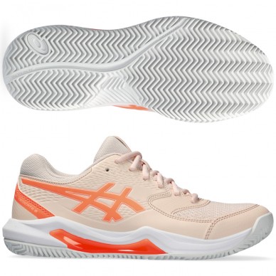 Asics Gel Dedicate 8 Clay pearl pink sun coral dames 2024