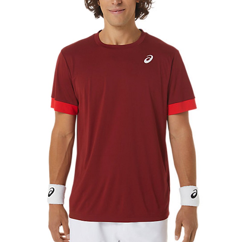 Asics Court SS Top rood t-Shirt Asics Court SS Top rood t-Shirt