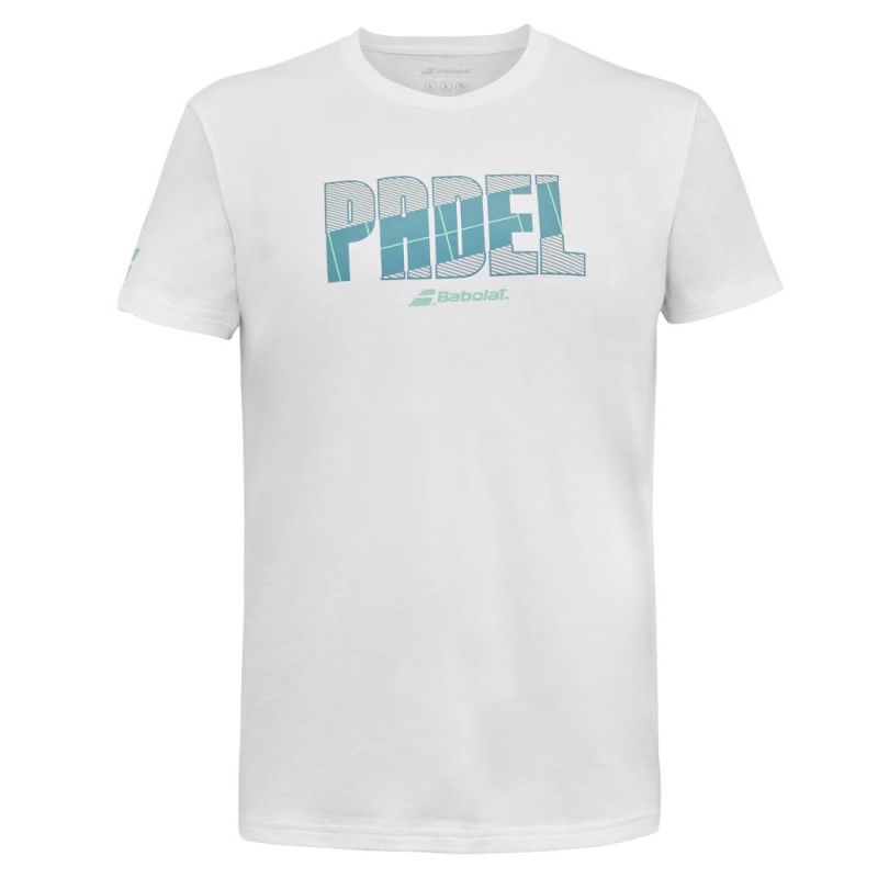 Babolat Cotton Tee men wit t-shirt Babolat Cotton Tee men wit t-shirt