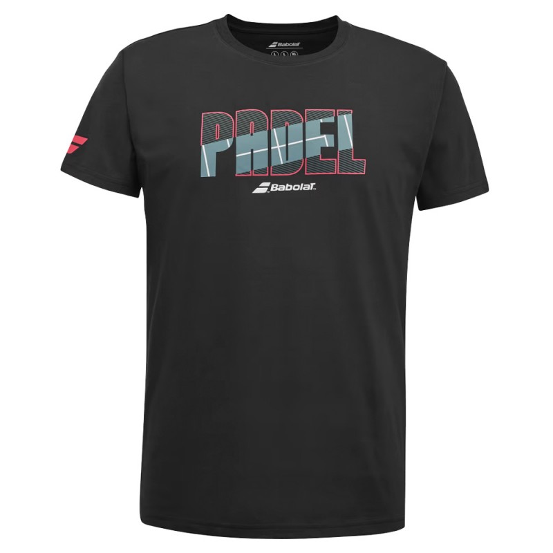 Babolat Cotton Tee men zwart t-shirt Babolat Cotton Tee men zwart t-shirt