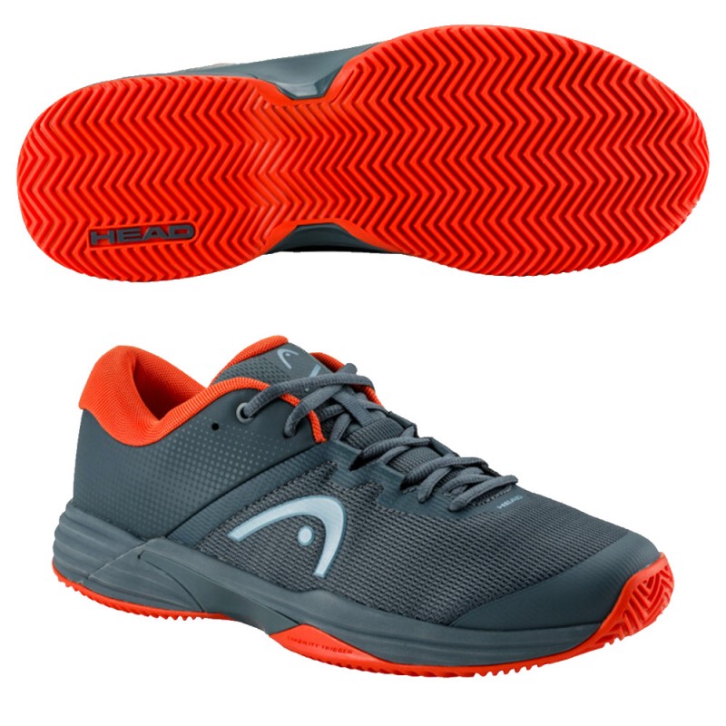 Head Revolt Evo 2.0 Clay dark grey orange heren 2024 Head Revolt Evo 2.0 Clay dark grey orange heren 2024