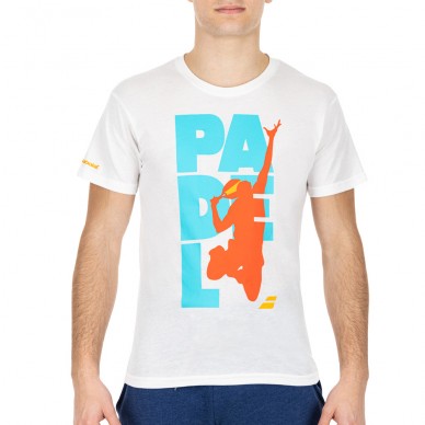 Babolat Cotton TEE Padel witte t-shirt