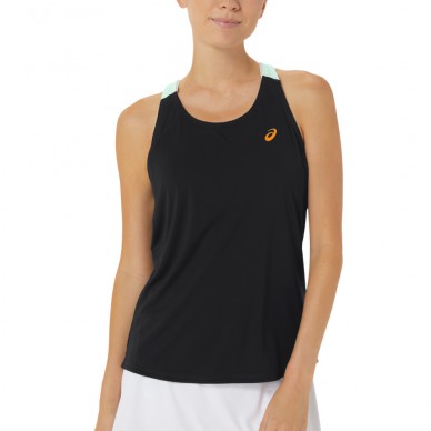 Asics Court Tank black zwart en mint t-shirt