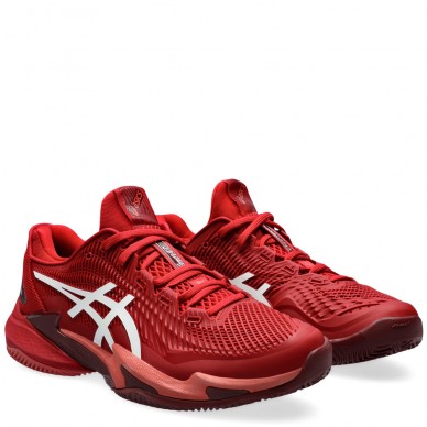 Asics Court FF 3 Novak Clay cranberry white heren 2024