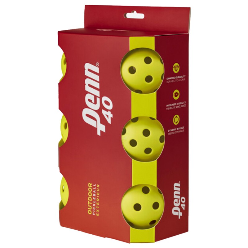 Head Padelballen Pickleball 40 Outdoor 6 Stucks