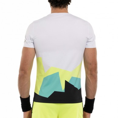 Hydrogen Mountains Tech wit geel fluor t-shirt