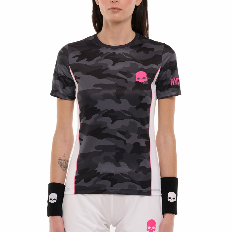 Hydrogen Camo Tech antraciet met roze tank top