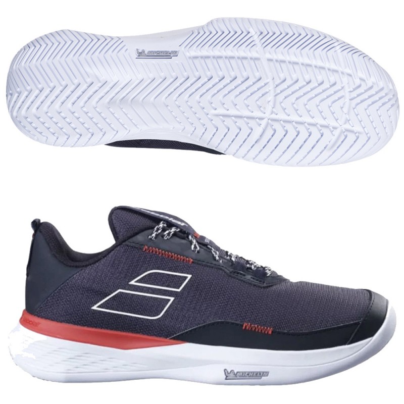 Babolat SFX Evo Clay Men black fiesta red heren 2024 Babolat SFX Evo Clay Men black fiesta red heren 2024