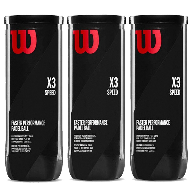 Pack 3 Wilson X3 Speed Padel 3x3 Stucks Pack 3 Wilson X3 Speed Padel 3x3 Stucks