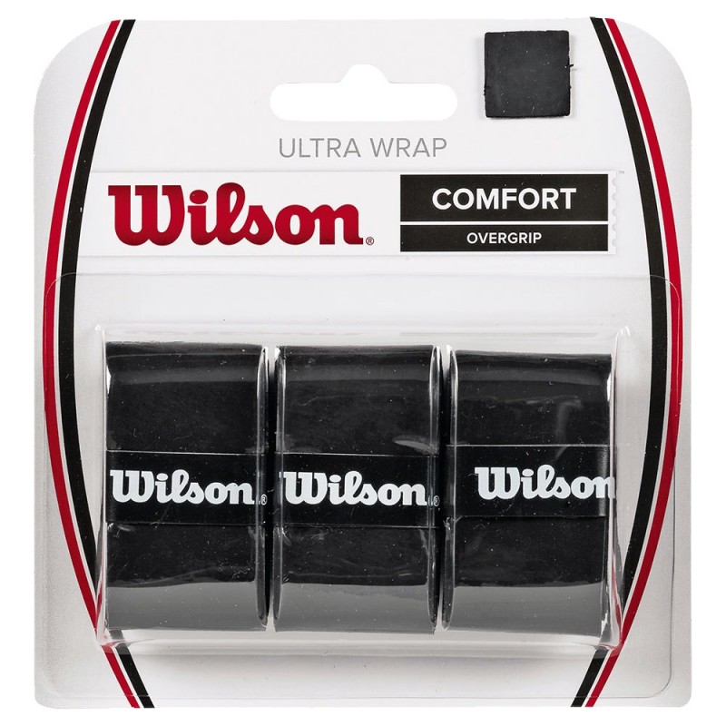 Wilson overgrips Ultra Wrap 3 PK zwart Wilson overgrips Ultra Wrap 3 PK zwart