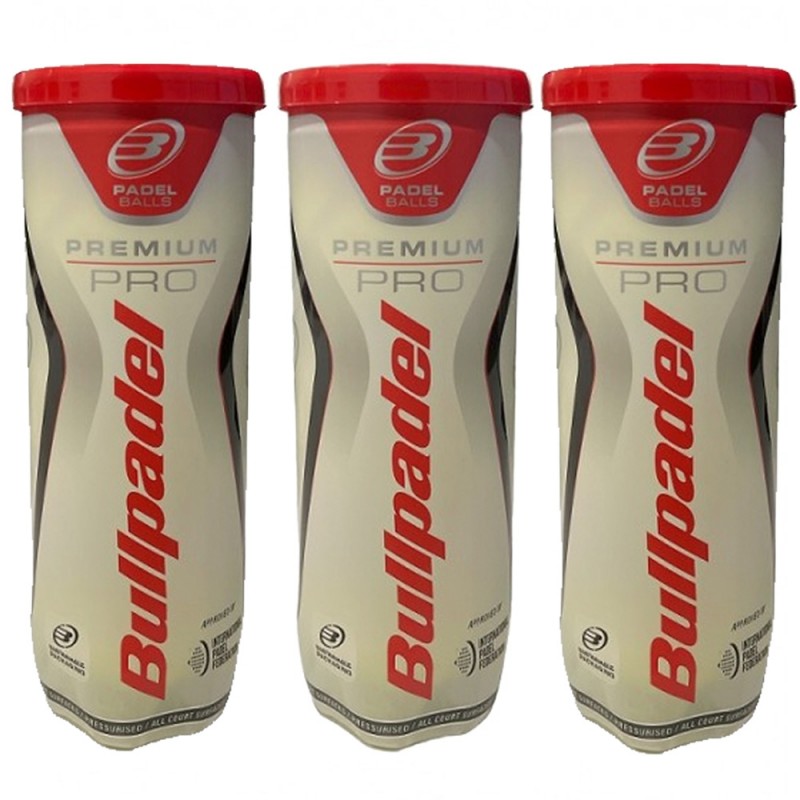 Pak 3 Flessen Bullpadel Premium Ballen Pak 3 Flessen Bullpadel Premium Ballen