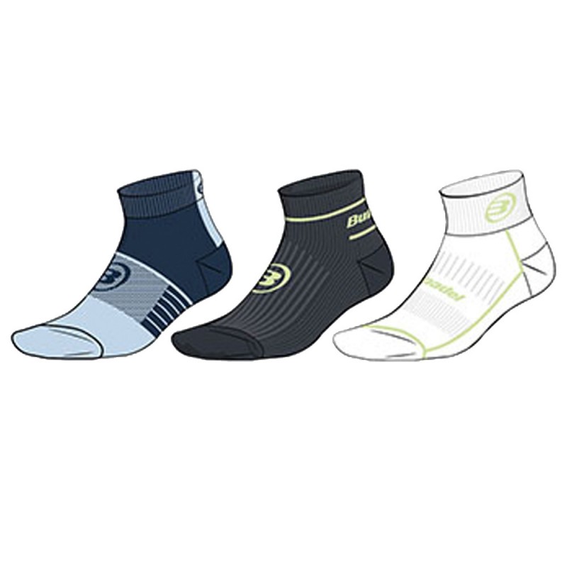 Bullpadel sokken BP2410 pack 3 kleuren Bullpadel sokken BP2410 pack 3 kleuren