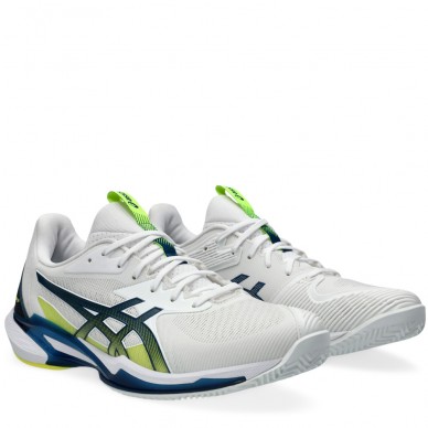 Asics Solution Speed FF 3 Clay white mako blue heren 2024
