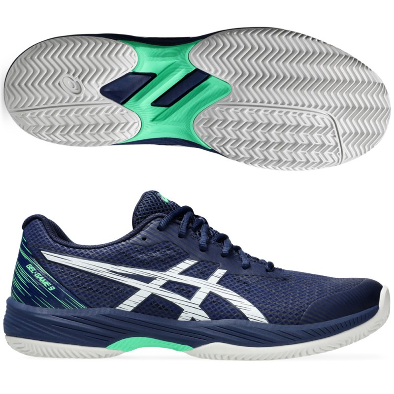 Asics Gel Game 9 Clay blue expanse white heren 2024 Asics Gel Game 9 Clay blue expanse white heren 2024