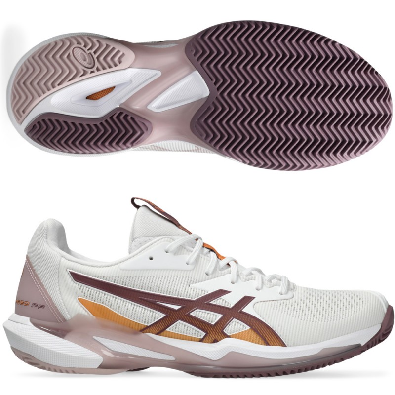 Asics Solution Speed FF 3 Clay white dusty mauve dames 2024 Asics Solution Speed FF 3 Clay white dusty mauve dames 2024