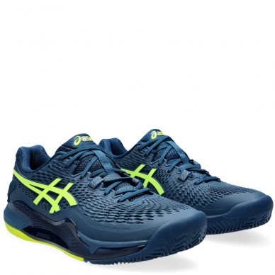 Asics Gel Resolution 9 Clay mako blue safety yellow heren 2024