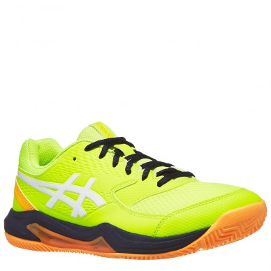 Asics Gel Dedicate 8 Padel safety yellow white heren 2024