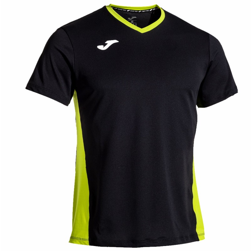 Joma Court zwart groen t-shirt Joma Court zwart groen t-shirt