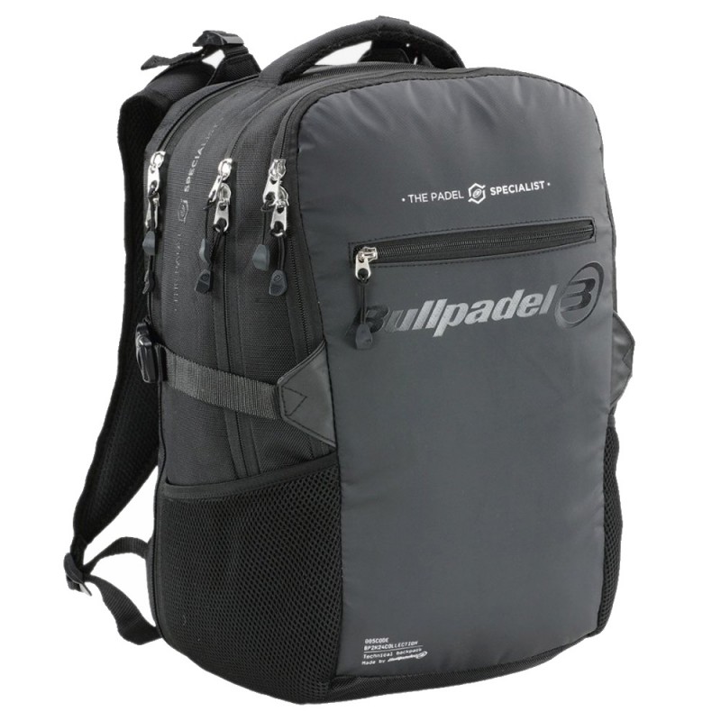 Bullpadel backpack BPM-24003 Tech zwart 2024 Bullpadel backpack BPM-24003 Tech zwart 2024