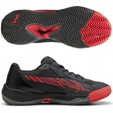 Puma Nova Court grijze actieve rode heren 2024