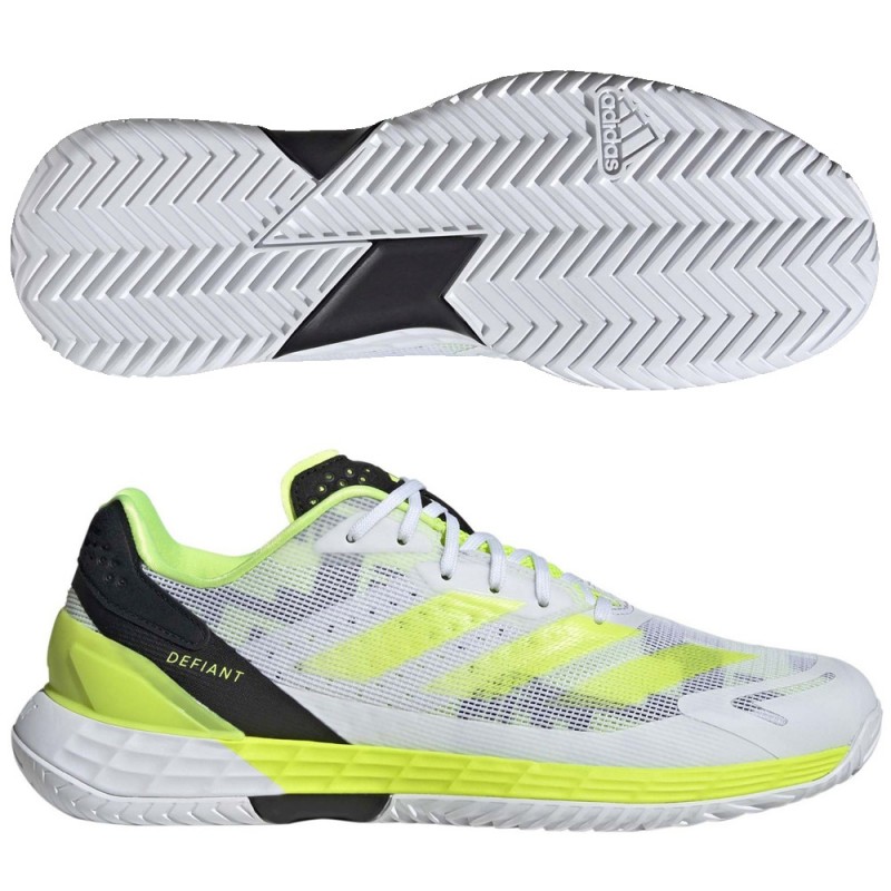 Adidas Defiant Speed 2 M Clay gele witte heren 2024 Adidas Defiant Speed 2 M Clay gele witte heren 2024