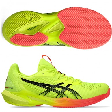Asics Solution Speed FF 3 Clay Parijs veilig geel zwart heren 2024