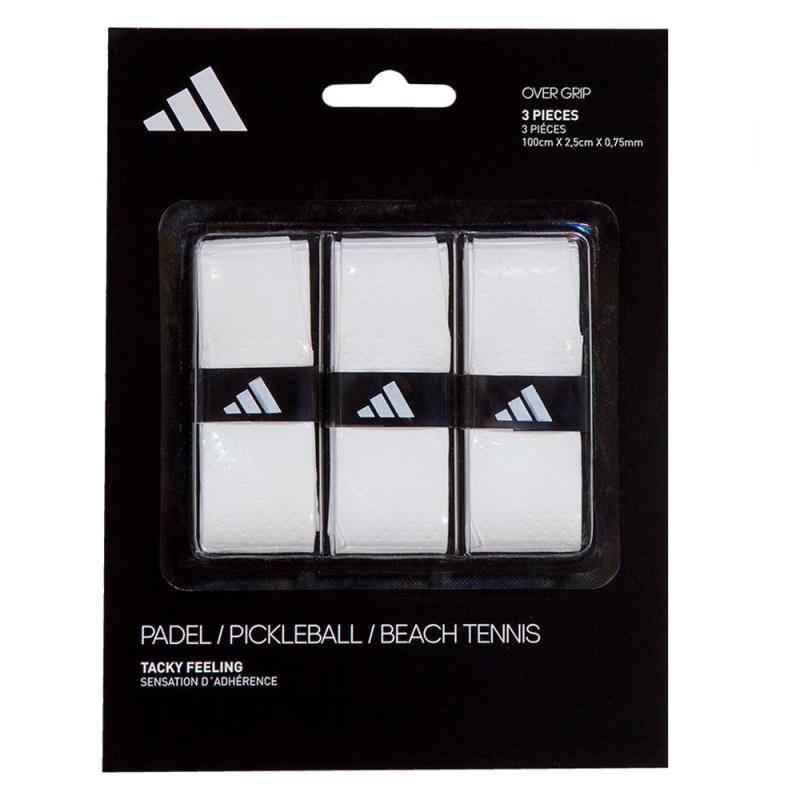 Overgrips Adidas Tacky blanco microperforado Overgrips Adidas Tacky blanco microperforado
