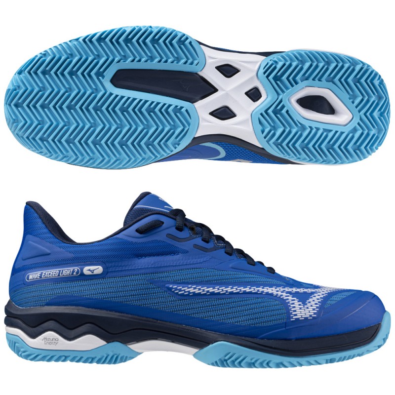 Mizuno Wave Exceed Light 2 CC mugen blue white heren 2024
