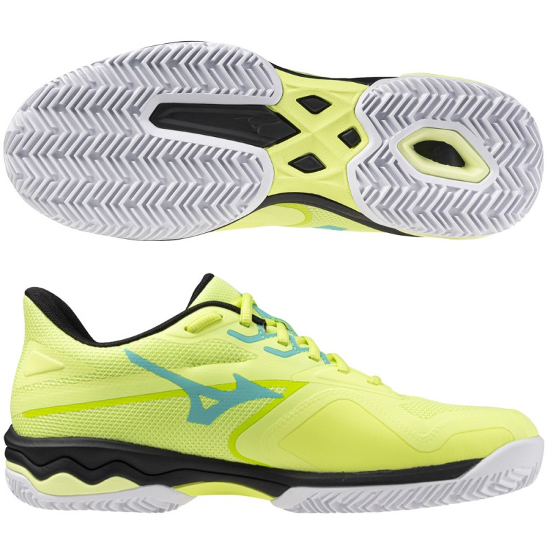 Mizuno Wave Exceed Light 2 CC sunny lime black heren 2024 Mizuno Wave Exceed Light 2 CC sunny lime black heren 2024