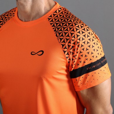 Endless Feisty Geo oranje T-shirt