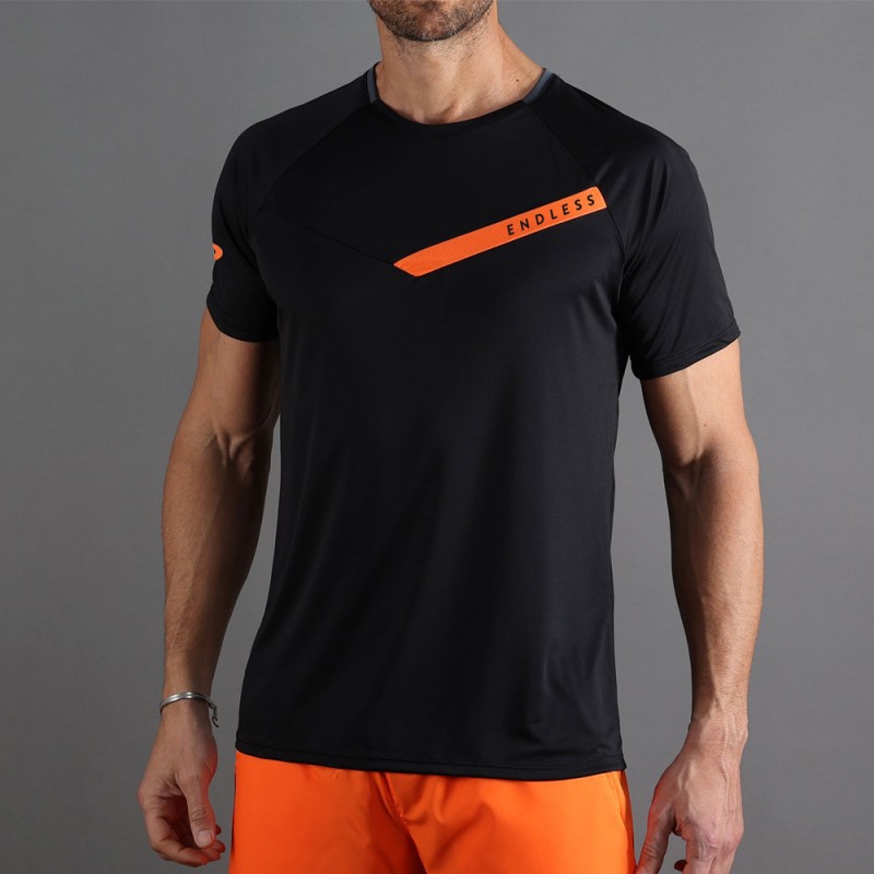 Endless Tracer zwart oranje t-shirt
